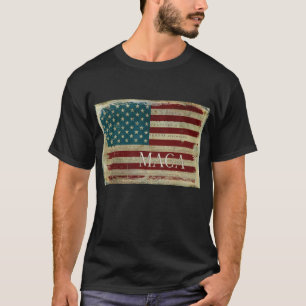 Flaggaförklaring för vintage MAGA av T Shirt