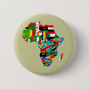 Flaggakarta av afrikaflaggor - afrikansk knapp