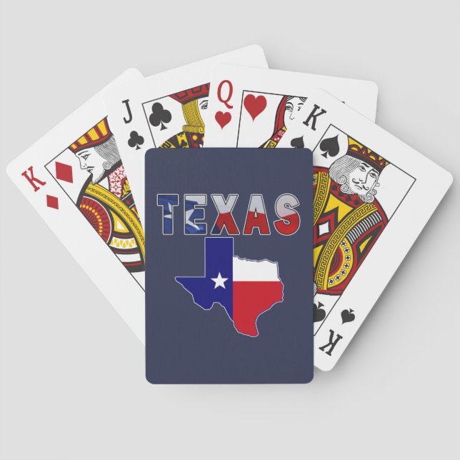 Flaggakarta med Texas Casinokort (Baksidan)