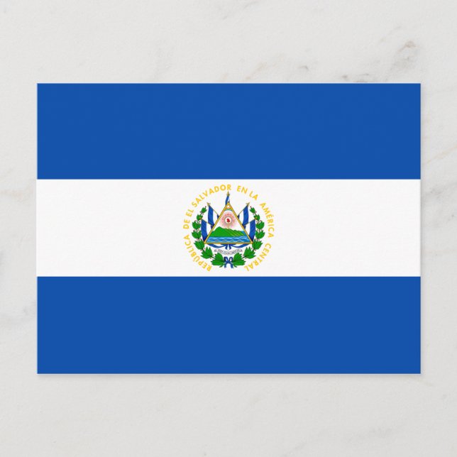 Flaggan El Salvador Vykort (Framsida)
