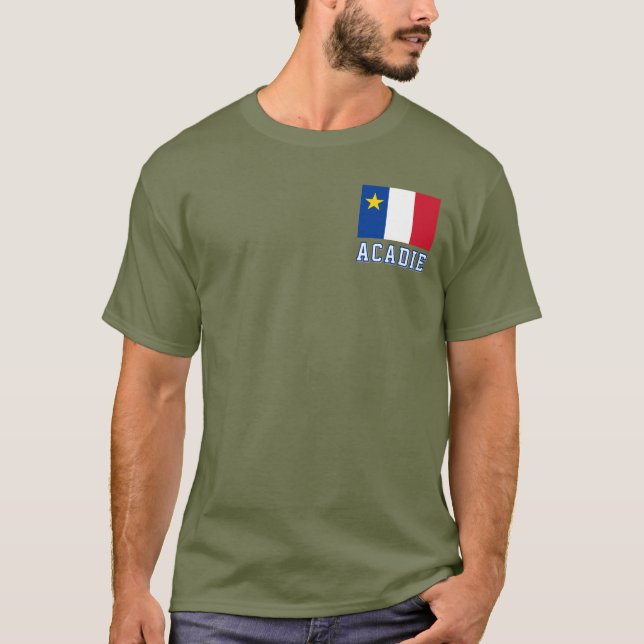 Flaggan för Acadia T Shirt (Framsida)