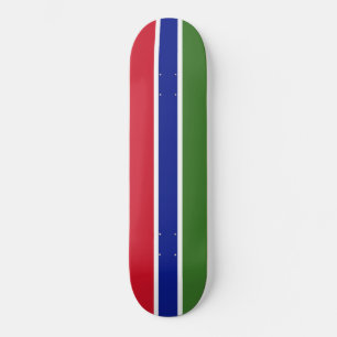 Flaggan för Gambia Mini Skateboard Bräda 18,5 Cm