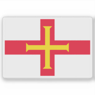Flaggan för Guernsey, brittiska kronan Klistermärken