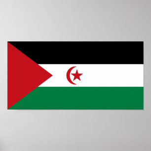 Flaggan för Sahrawiska arabiska demokratiska repub Poster