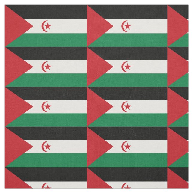 Flaggan för Sahrawiska arabiska demokratiska repub Tyg (Provkarta)