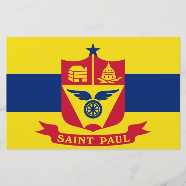 Flaggan för Saint Paul (Minnesota) Brevpapper (Framsida)