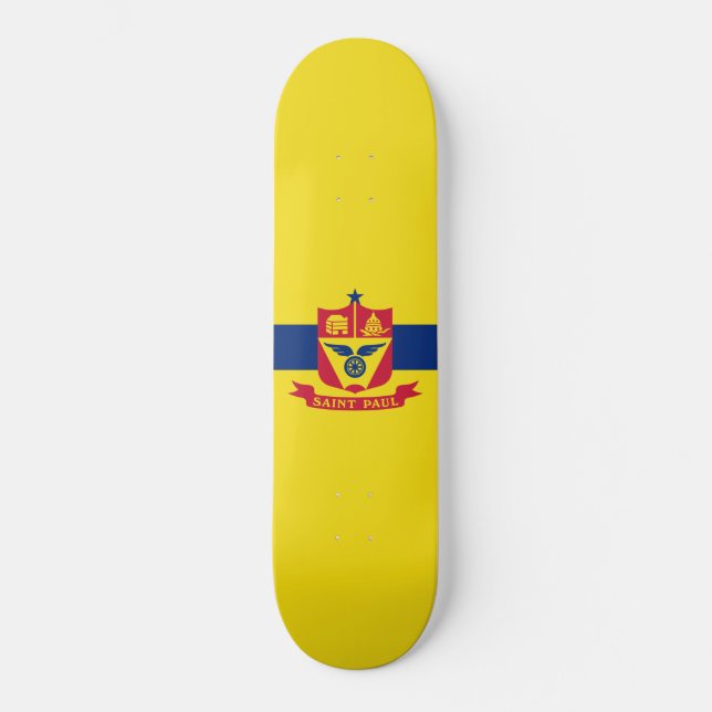 Flaggan för Saint Paul (Minnesota) Mini Skateboard Bräda 18,5 Cm (Framsida)