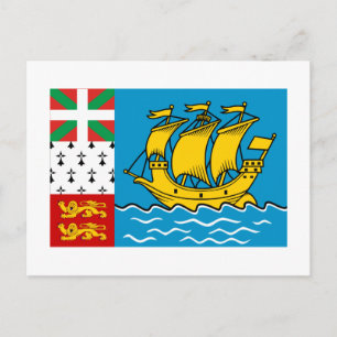 Flaggan för Saint-Pierre och Miquelon Vykort