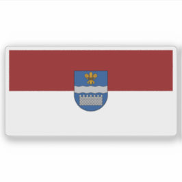 Flaggan för staden Daugavpils, Lettland Klistermärken