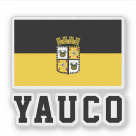 Flaggan för Yauco, Puerto Rico Klistermärken