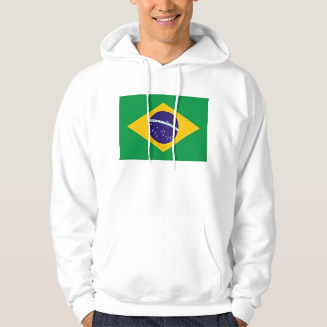 Flaggan i Brasilien Sweatshirt Med Luva (Framsida)