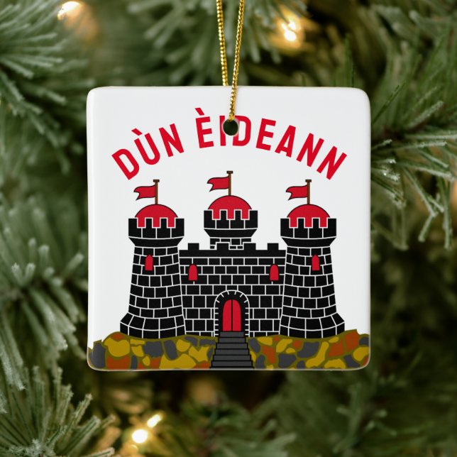 Flaggan i Edinburgh - SKOTLAND Julgransprydnad Keramik (Träd)