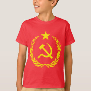 Flaggaunge för kalla kriget kommunistisk Hanes T-shirt
