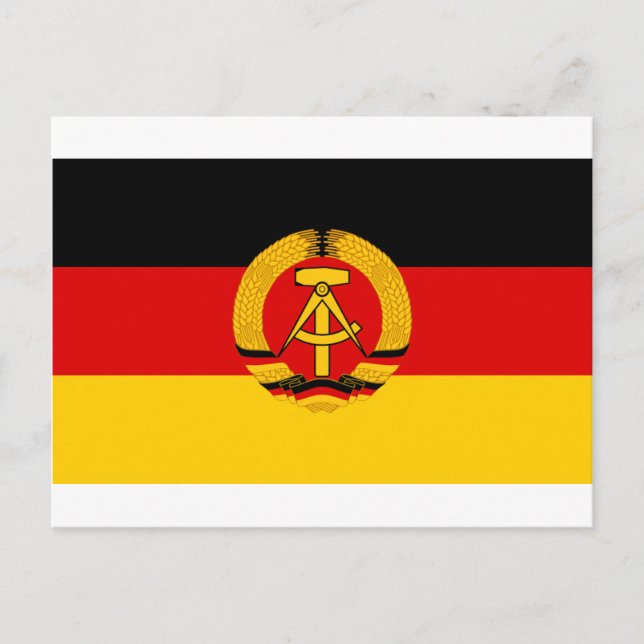 Flagge der DDR - Flagga av DDR (Tysklant Öster) Vykort (Framsida)