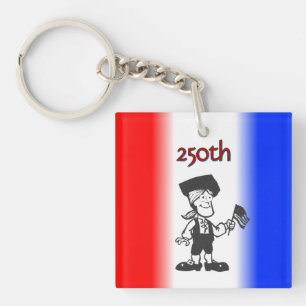 Flaggförande kolonial man 250-årsjubileum