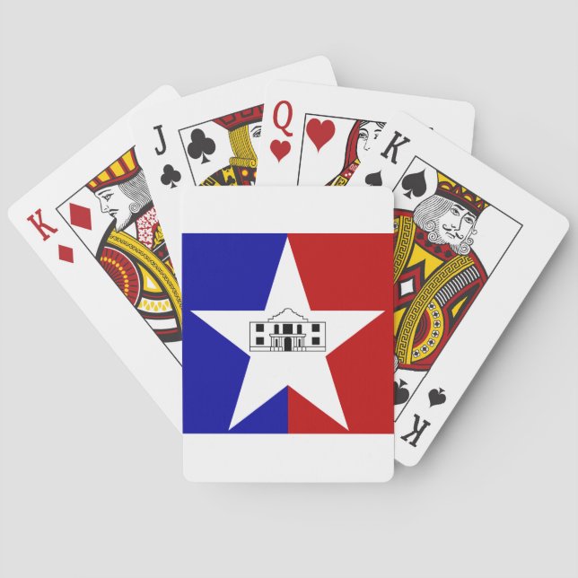 Flaggkort för San Antonio, Texas Casinokort (Baksidan)