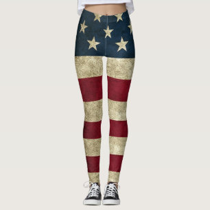 Flaggleggings Patriotiska Leggings Amerikansk Flag