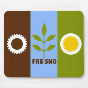 Flaggmusmatta för Fresno, Kalifornien Musmatta