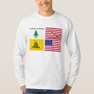 Flaggor av amerikanrevolutionen t-shirt