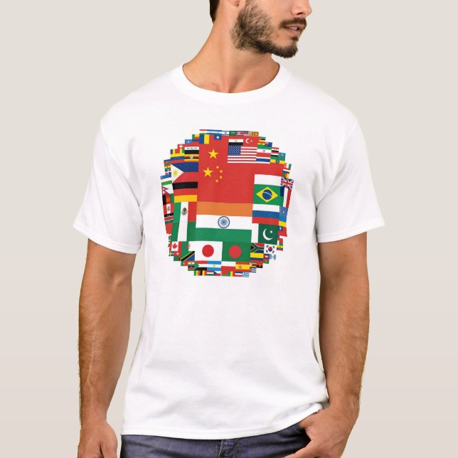 Flaggor av befolkningen t-shirt (Framsida)