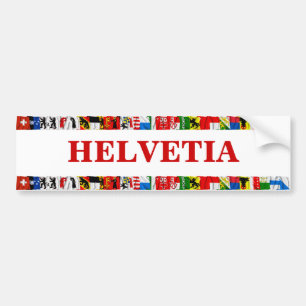 Flaggor av cantonsna av Schweitz, latin Bildekal