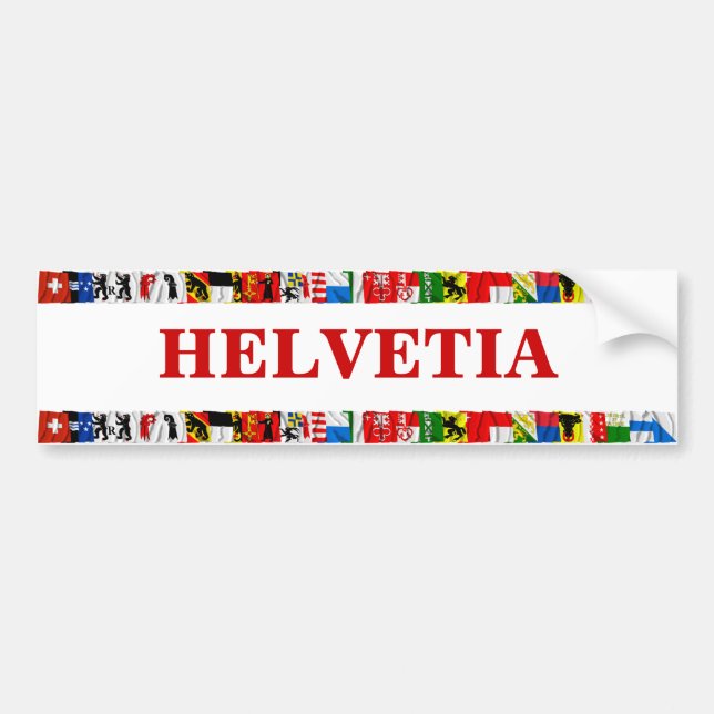 Flaggor av cantonsna av Schweitz, latin Bildekal (Framsidan)