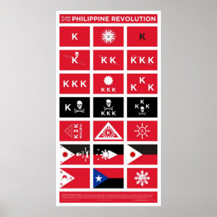 Flaggor av den filippinska revolutionen - jätte poster