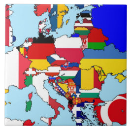 flaggor av Europa Kakelplatta