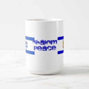 Flaggor av Israel och Jerusalem Kaffemugg