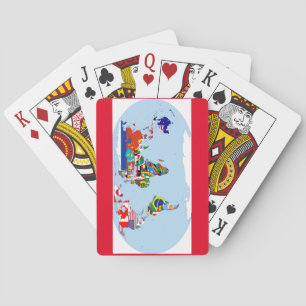 Flaggor av världskorten casinokort