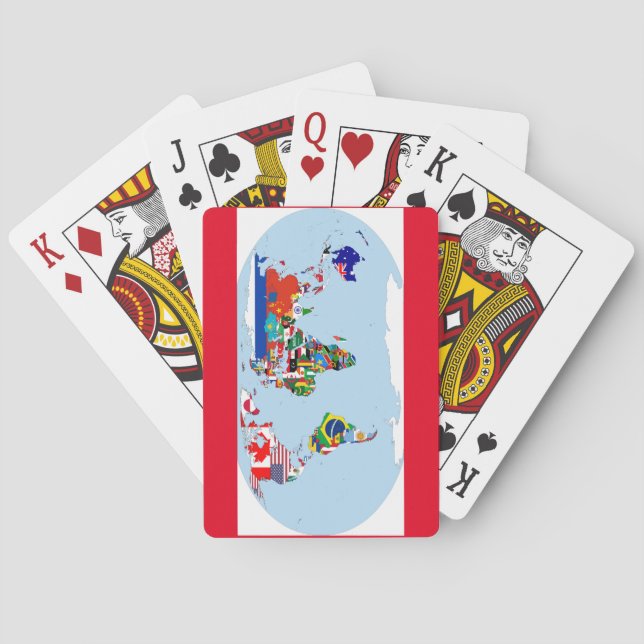 Flaggor av världskorten casinokort (Baksidan)