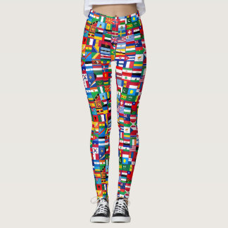 Flaggor dam leggings, Stilsäkra damer flaggdesign. Leggings