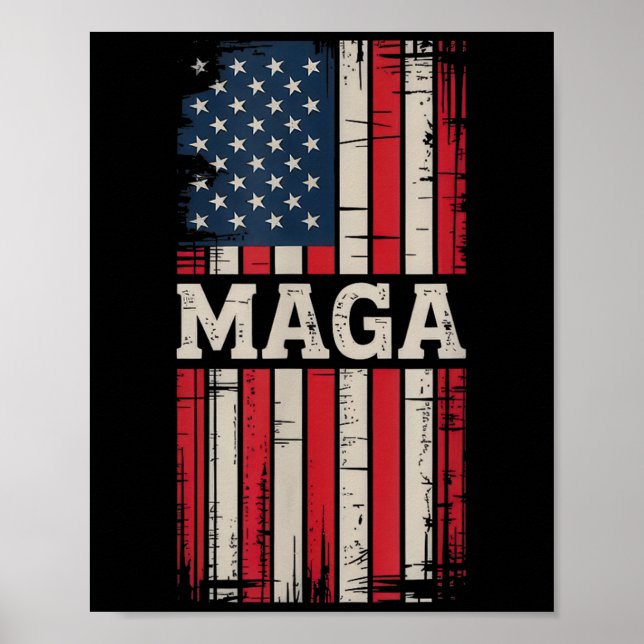 Flaggor - Flagga - Patriotiska USA flagga Poster (Framsidan)