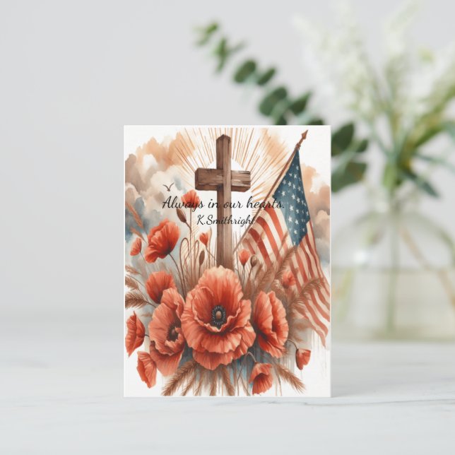 Flaggor flyger där de faller helg vykort (Stående Fram)