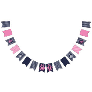 Flaggor för flotta och Bright Rosa Nautical Buntin