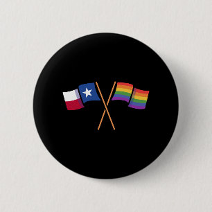 Flaggor för Pride Texas design för stolta HBT+-tex Knapp