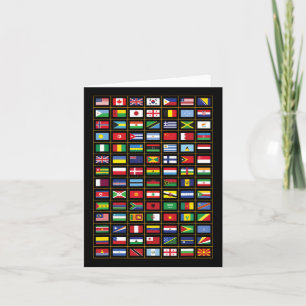 Flaggor för världens länder Internationellt Kort