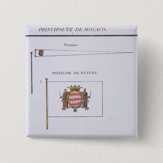 Flaggor från Monaco, från en fransk bok av Knapp (Framsida)