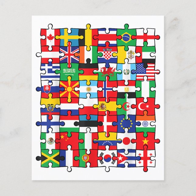 Flaggor från världens länder internationell flagga (Framsida)