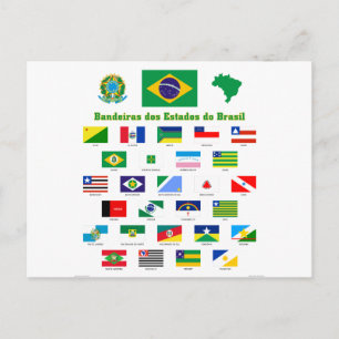 Flaggor i Brasilien Vykort