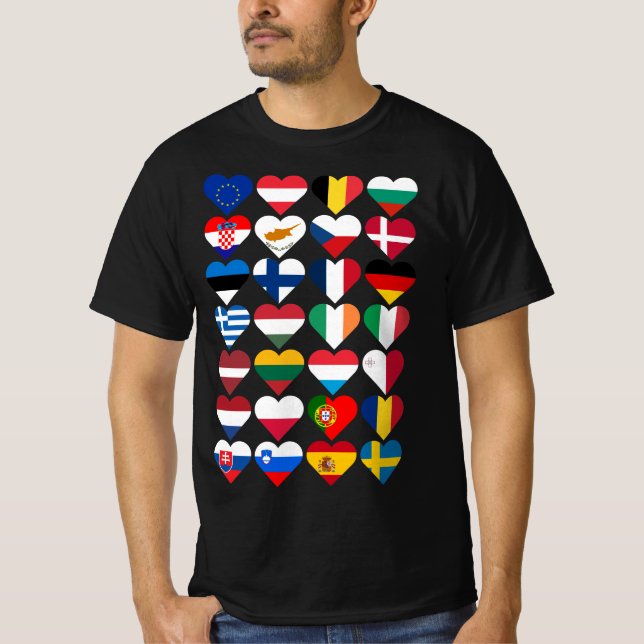 Flaggor i Europeiska unionen  T Shirt (Framsida)