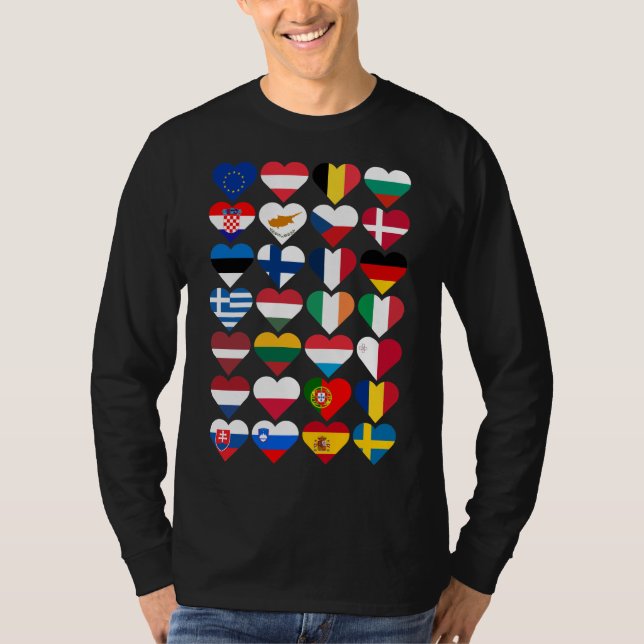 Flaggor i Europeiska unionen T Shirt (Framsida)