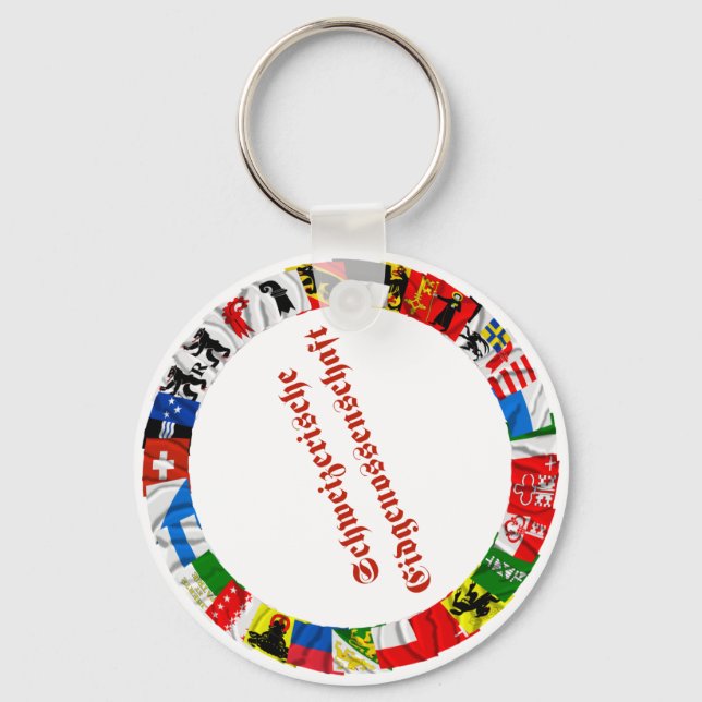 Flaggor i kantonerna Schweiz, Tyskland Nyckelring (Framsida)