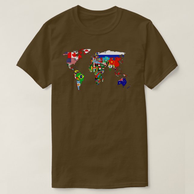 Flaggor i Land i Internationell FL T Shirt (Design framsida)