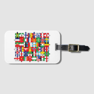 FLAGGOR i LAND i INTERNATIONELL FLAGGA Bagagebricka