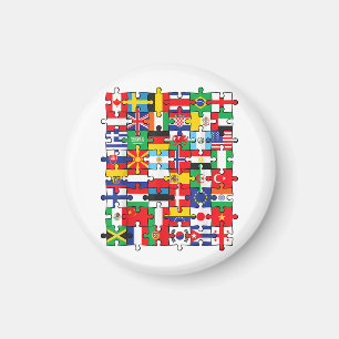 FLAGGOR i LAND i INTERNATIONELL FLAGGA Magnet