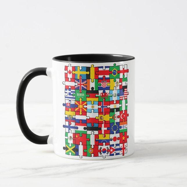 FLAGGOR i LAND i INTERNATIONELL FLAGGA Mugg (Vänster)