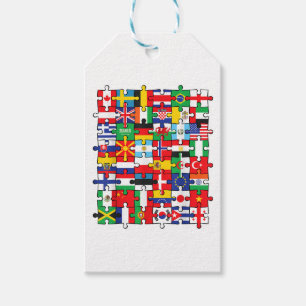 FLAGGOR i LAND i INTERNATIONELL FLAGGA Presentetikett