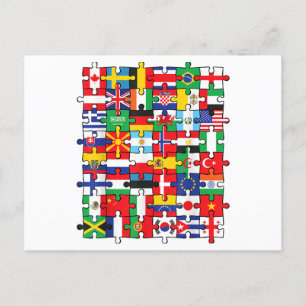 FLAGGOR i LAND i INTERNATIONELL FLAGGA Vykort