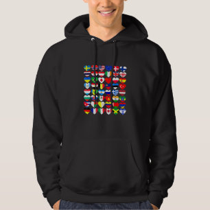 FLAGGOR i LAND i INTERNATIONELL Hoodie